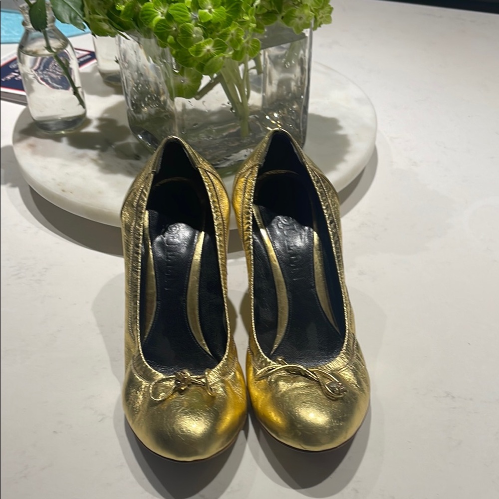 Alexander McQueen Leather Ballerina Heels